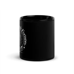 Fortunes books and coffee Black Glossy Mug