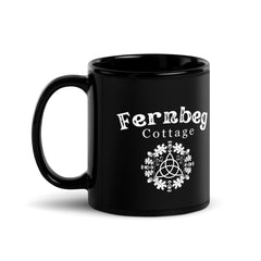 Fernbeg Cottage Black Glossy Mug