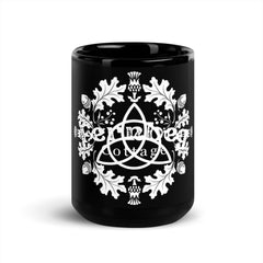 Fernbeg Cottage Black Glossy Mug