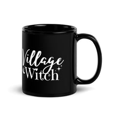 Village Witch Black Glossy Mug