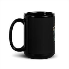 Hex Black Glossy Mug